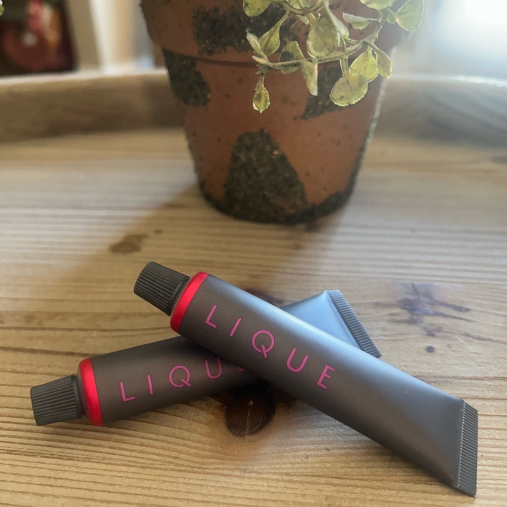 Gray Lip Balm with Red Accents